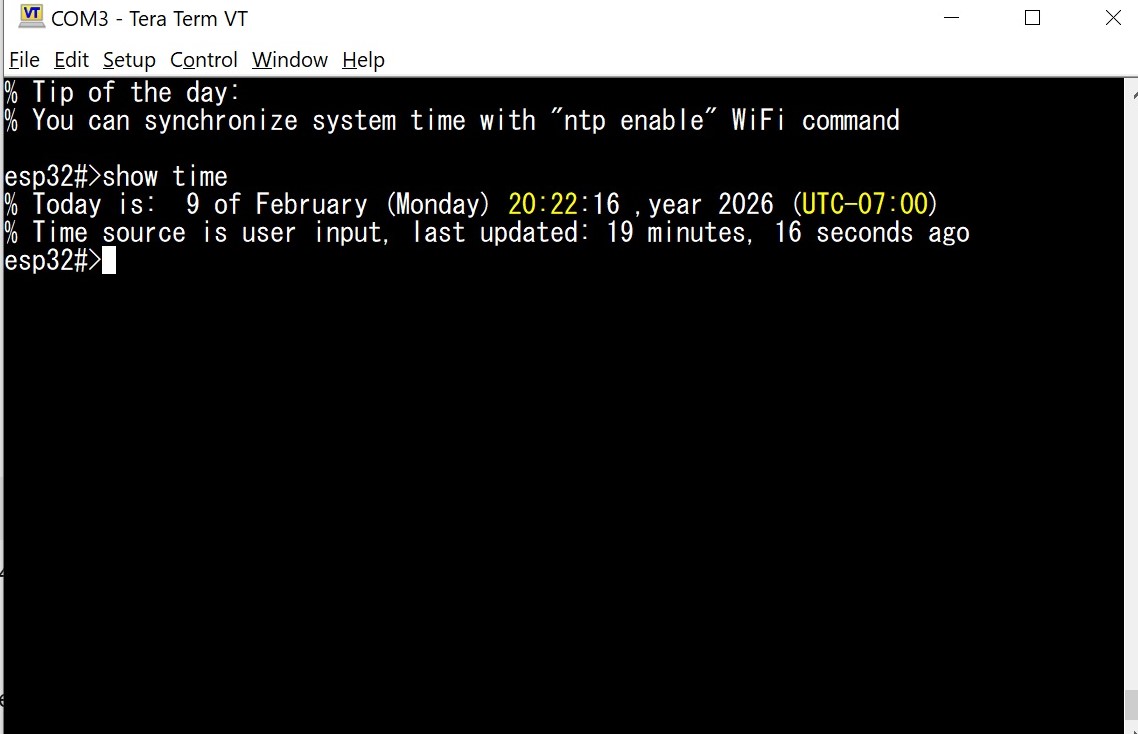 show time synchronized